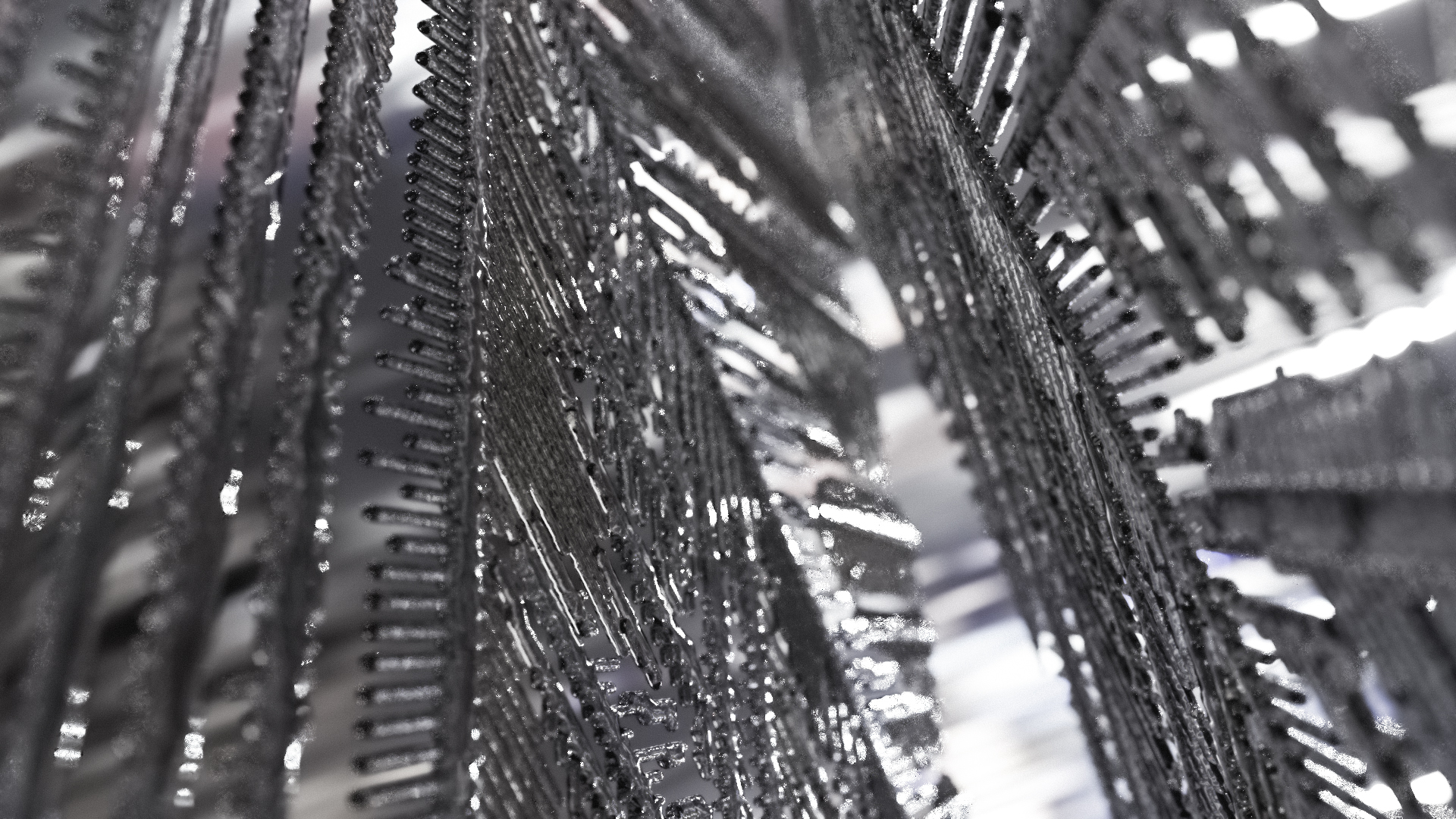Crystaline glass structure.
